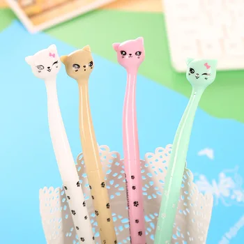 60pcs kawaii pildspalvu cute anime modes kaķis gēla pildspalvas skolu audzēkņiem bērni meitenei dāvanu gudrs stacionāro jauktas krāsas bezmaksas piegāde