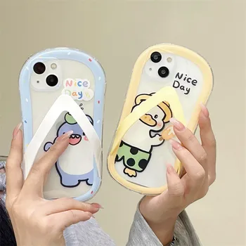 Japānas Cute Sedz Cūku Suns 3D Multiplikācijas filmu Flip-flops Tālrunis Lietā Par IPhone 13 12 11 Pro Max Smieklīgi Čības Pārredzamu Mīksto Aizmugurējo Vāciņu