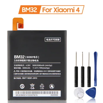 JAUNAS Rezerves Akumulatoru BM32 par Xiaomi Mi 4 M4 Mi4 100% New Tālruņa Akumulatora 3080mAh