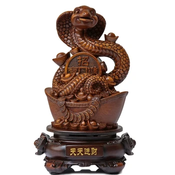 Ķīnas Fengshui Laimīgs Zodiaka Čūska Sveķu Statuja Mājas Dekors Dzīvojamā Istaba Rotājumi Dzimšanas Dienas Dāvana Rezidentiem Dāvanas, Amatniecības
